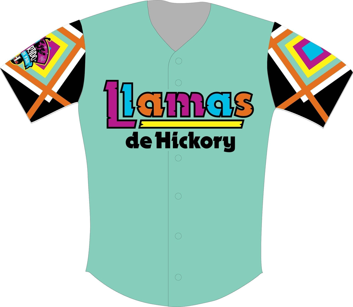 Hickory Crawdads Game Worn Llamas de Hickory Jersey #25 – Hickory