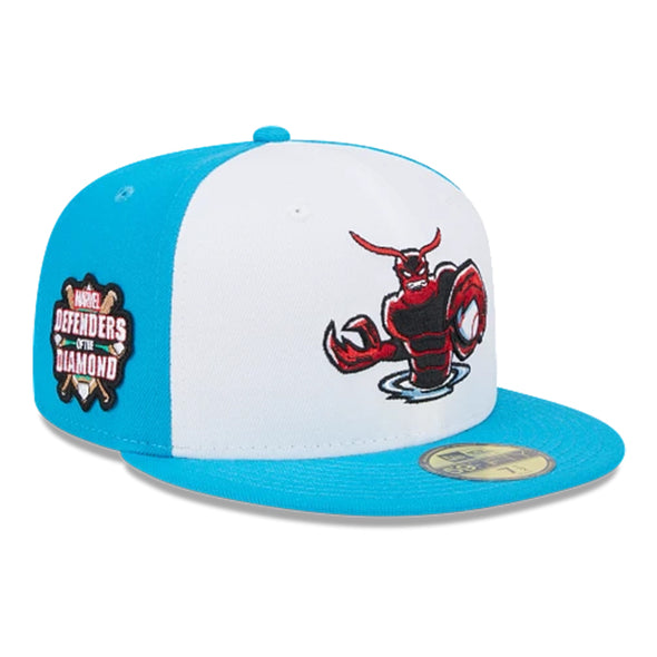 Hickory Crawdads 2024 Marvel's Defenders of the Diamond New Era 59Fifty Fitted Hat
