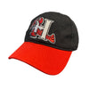 Hickory Crawdads Bimm Ridder Black and Red H Logo Adjustable Cap