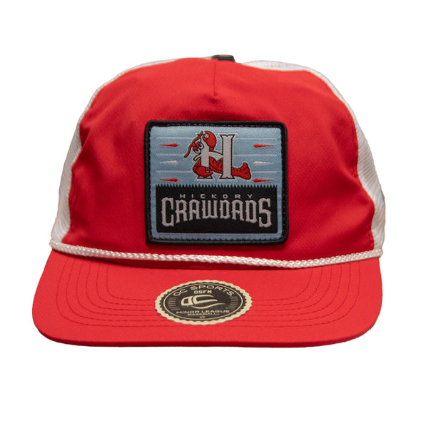 Hickory Crawdads Boomer Rope Adjustable Hat