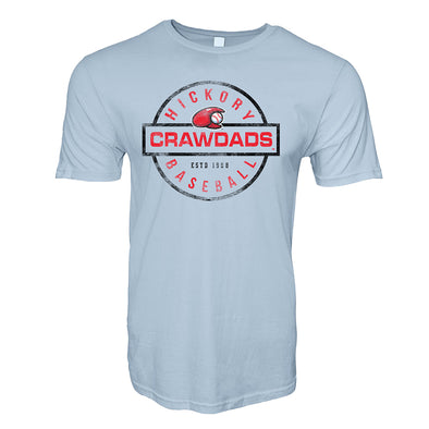 Hickory Crawdads Light Blue Brand Ringspun Tee