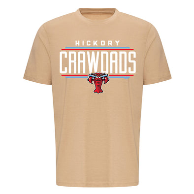 Hickory Crawdads Cornball Desert Sand Ringspun Cotton Tee