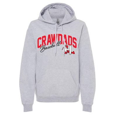 Hickory Crawdads Gray Amen Hooded Sweatshirt