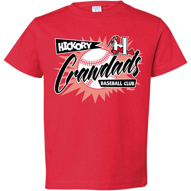 Hickory Crawdads Cornell Red Toddler Tee