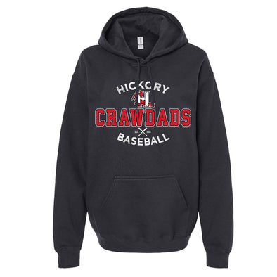 Hickory Crawdads Black Mangin Hooded Sweatshirt