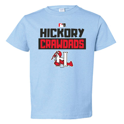 Hickory Crawdads Light Blue Muggs Toddler Tee