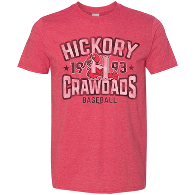 Hickory Crawdads Sigourney Red Softsyle Tee