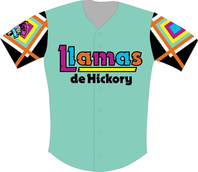 Hickory Crawdads Game Worn Llamas de Hickory Jersey #25