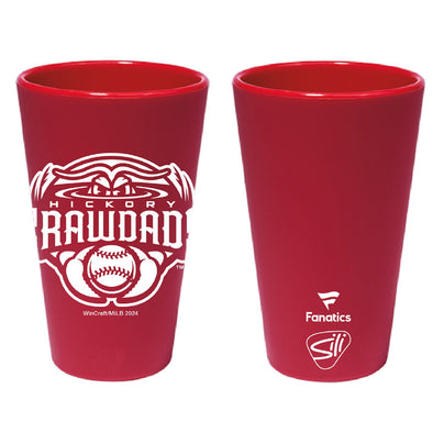 Hickory Crawdads Red Silicone 16 oz Cup