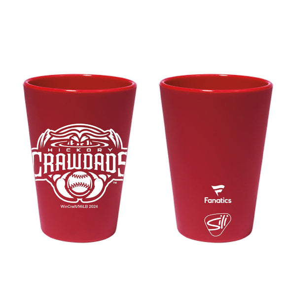 Hickory Crawdads Red Silicone Shot Glass