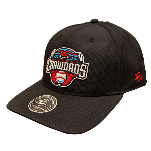 Hickory Crawdads Outdoor Cap Slugger Silicone Logo Adjustable Cap