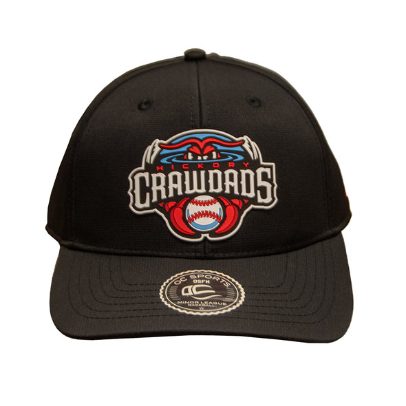 Hickory Crawdads Outdoor Cap Slugger Silicone Logo Adjustable Cap