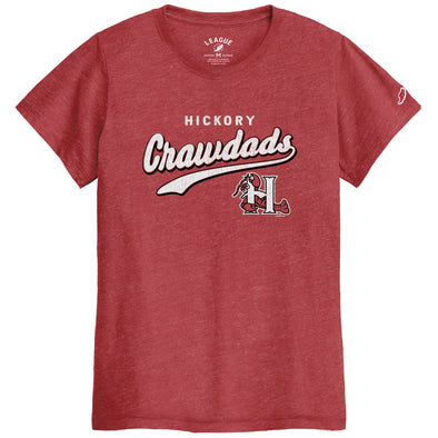 Hickory Crawdads L2 Intramural Red Women's Cotton Tee