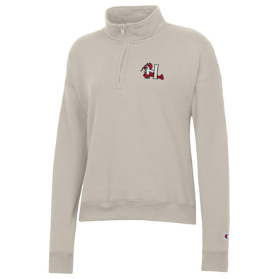 Hickory Crawdads Champion Cocoa Butter Womens 1/4 Zip